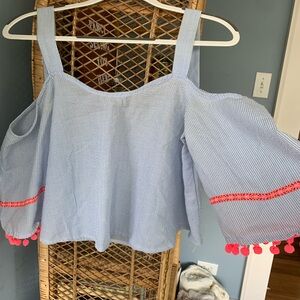 Striped Off The Shoulder Tank Top